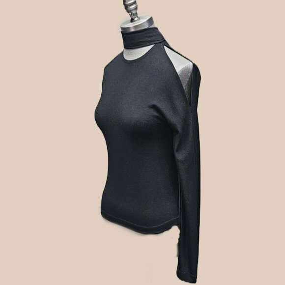 Marie Saint Pierre Long Sleeve Open Shoulders and High Neck Top - Picture 2 of 4